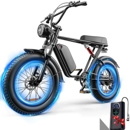 APIWO  apiwo Bicicletta Elettrica 20"x 4.0 Fat Tire, Shimano 7spd, Freni a Disco Meccanici Anteriori e Posteriori, E-Bike per Adulti, Batteria Rimovibile 48V 20Ah