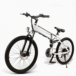AWJ Bici elettriches AWJ Bicicletta elettrica Pieghevole 48V Motore 500W 21 velocità E Bike 30km / h Bicicletta elettrica 10Ah Batteria 26 Pollici Pneumatico MTB Bike