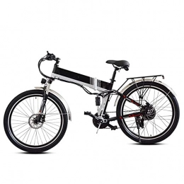 AYHa Bici elettriches AYHa Bicicletta elettrica da montagna per adulti, motore da 350 W a 21 velocità, batteria rimovibile da 48 V, 26 pollici, bicicletta elettrica pieghevole da città, freni a doppio disco con sedile pos