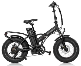 Cicli Puzone Bici elettriches BICI 16 FAT BIKE BICICLETTA ELETTRICA EBIKE TECHBIKE SHUTTLE BAFANG 250W SAMSUNG 48V 15, 6AH (NERO OPACO)