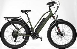 Cicli Puzone Bici elettriches BICI 26 FAT BIKE ELETTRICA E-BIKE TECHBIKE STONE MOTORE 250W BATTERIA SAMSUNG 48V 18Ah (VERDE MILITARE)