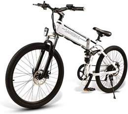 ZMHVOL Bici elettriches Bici elettrica per ebikes per Adulti 26"Pieghevole E-Bike, E-MTB, E-Mountainbike 48 V 10.4ah 350W Mountain Bike 21-Level Shift Assisted (Color: 4.8v / 10.4ah / White) ZDWN
