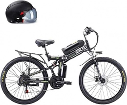 HCMNME Bici elettriches Bicicletta cruiser elettrica pieghevole Bici da neve elettrica, 26 "Piegatura per bicicletta a motore a potenza, batteria al litio rimovibile 48V 8ah, 350W Motor Straddling Easy Compact Compact, Piegh