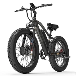 Kinsella Bici elettriches Bicicletta elettrica All-Terreno a doppio motore Lan ke leisi MG740PLUS anteriore e posteriore(Grey)