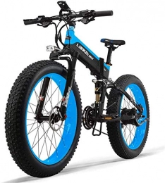 ZJZ Bici elettriches Bicicletta elettrica da 48V 10AH Bicicletta elettrica da 26 '' 4.0 con pneumatici Motore da 500 W Bicicletta elettrica pieghevole da montagna da neve a 27 velocità Adulto femmina / maschio con disposi