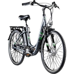 Zündapp Bici elettriches Bicicletta elettrica da donna, 26", Pedelec Zündapp Green 3.7, da città, colore antracite, 46 cm