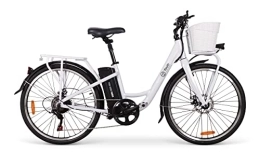 YOUIN NO BULLSHIT TECHNOLOGY Bici elettriches Bicicletta elettrica da passeggio, Youin You-Ride Paris, ruote da 26", autonomia fino a 40 km, cambio Shimano 6 velocità