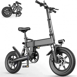 ZJZ Bici elettriches Bicicletta elettrica pieghevole 15, 5Mph Bici elettriche in lega di alluminio per adulti con pneumatici da 16 "e motore da 250 W 36 V E-Bike City Commute Bicicletta elettrica a 3 modalità impermeabile
