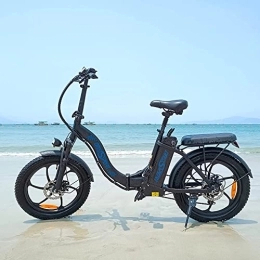 YANGAC Bici elettriches Bicicletta Elettrica Pieghevole, 20 Pollici 3.0 Fat Tire E-Bike con Motore 250 W, Batteria al Litio Rimovibile da 48V 10.4Ah con Display LCD, Shimano - 7 Velocità, 55KM