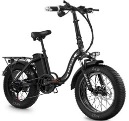 KETELES Bici elettriches Bicicletta Elettrica Pieghevole, City E-bike con Batteria Rimovibile da 48V18A, Hydraulic Disc Brake, 20 x 4, 0 Pollici Fat Tire, Shimano 7 marce, per Adulto Uomo e Donna (KF9 18A)