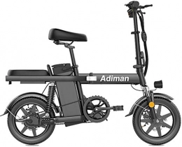 ZJZ Bici elettriches Biciclette elettriche veloci per adulti Biciclette elettriche pieghevoli portatili Biciclette elettriche da 14 pollici, motore ad alta velocità, tre modalità di guida, con batteria agli ioni di litio