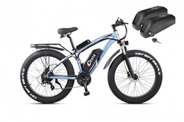 Ceaya Bici elettriches Ceaya 26" bicicletta elettrica 1000W 48V 17Ah Batteria rimovibile Pendolare 21 Velocità ingranaggi E-Bike per adulti (Blu(Doppia batteria))