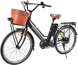CXY-JOEL Speedrid 26 'Bici Elettrica per Donna, Bici Elettrica per Bici da Viaggio Elettrica con Motore 250 W, Batteria 36 V 10 Ah, Bici Elettrica Professionale con Cambio a 6 Velocità