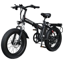 DEEPOWER Bici elettriches DEEPOWER Bici elettrica G20L per adulti, 20" x 4.0 Fat Tyre, Motore 250W, Ebike pieghevole, Batteria rimovibile 48V 12.8Ah, ingranaggi a 7 velocità, forcella ammortizzata bloccabile, MTB