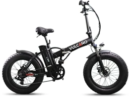 dme bike Bici elettriches DME BIKE, Vulcano S-Type, (Nero) Bicicletta Fat-Bike Elettrica Pieghevole a Pedalata Assistita 20" 250W 36V