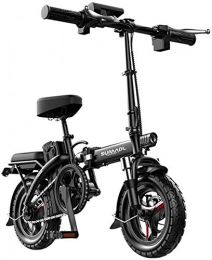 ZMHVOL Bici elettriches Ebikes Biciclette elettriche veloci per adulti Piccola bicicletta elettrica per adulti, 14 "bicicletta elettrica / per il pendolarismo Ebike distanza da viaggio 30-140 km, batteria 48V, 3 marcia di tr