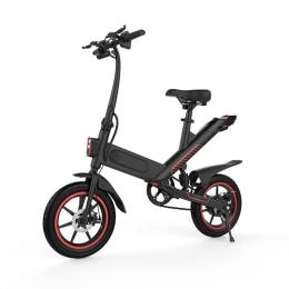 N\D Bici elettriches Electric Bicycle, 14'' 250W Electric Bike for Adults and Teenagers with Waterproof Folding Electric Bike with Removable 36V 6Ah Lithium-Ion Battery Throttle & Pedal Assist (Black)