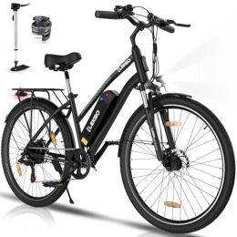 ELEKGO Bici elettriches ELEKGO Bicicletta Elettrica per Unisex Adulto, 28" E-bike Bici Elettrica con Batteria Rimovibile 36V 12Ah, Motore 250W, Cambio a 7 Velocità, Bici Elettrica urbana con autonomia di 35-90KM