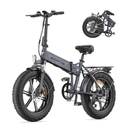 ENGWE Bici elettriches ENGWE EP-2 Pro Bicicletta elettrica pieghevole da 20 pollici, Fatbike pieghevole, da uomo e da donna, 250 W, motore elettrico, batteria da 48 V, 13 Ah, 25 km / h, portata fino a 120 km (grigio)