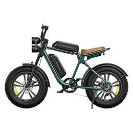 ENGWE  ENGWE M20 Bici Elettrica Uomo, 75 KM+75 KM Autonomia Sistema a Doppia Batteria Vicicletta con 20"×4.0 Fat Tire, 48V 26AH E-bike Off-roade Cambio 7 Velocità e Sospensione Completa (Verde)