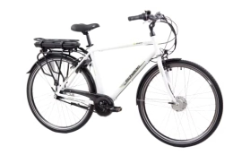 F.lli Schiano Bici elettriches F.lli Schiano E-Moon 28" E-Bike, Bicicletta elettrica da città Motore 250W con mozzo cambio interno Shimano Nexus 7 velocità, Batteria al Litio 36V 13Ah removibile, Bianco