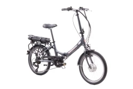 F.lli Schiano Bici elettriches F.lli Schiano E-Star 20", Bicicletta Elettrica Pieghevole per Adulti con Motore 250W e 7 velocità, Batteria al Litio 36V 10, 4Ah estraibile, Colore Antracite
