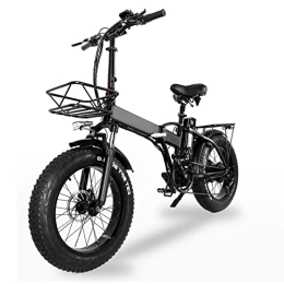 TODIMART Bici elettriches Fat bike elettrica pieghevole, batteria 48V 15Ah, 20 * 4 pollici, durata della batteria assistita fino a 60-80Km, avvio con un solo pulsante, cruise control, mountain bike per adulti (modello: GW20)