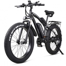 GUNAI Bici elettriches GUNAI Bicicletta Elettrica Fat Bike 26"4.0 Pneumatico 1000w E-Bike Fuoristrada 48V 17AH Mountain Bike con Sedile Posteriore（Nero）