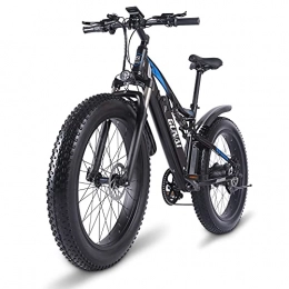 GUNAI Bici elettriches GUNAI Electric Bike 26 '' 4.0 Fat Tire Mountain E-Bike 1000W 48V con batteria agli ioni di litio rimovibile 17AH e doppio assorbimento degli urti