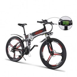 GUNAI Bici elettriches GUNAI Pieghevole Bicicletta Elettrica 21 velocità Mountain Bike E-Bike con Freno a Disco con Sedile Posteriore