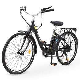 HITWAY Bici elettriches HITWAY Bicicletta Elettrica 26” Bici Elettrica Adulto City E-bike con Li-Batteria 36V 10.4Ah , Shimano 7 velocità, 25 km / h, Max 50Km, Donna