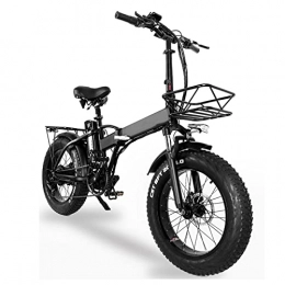 HMEI Bici elettriches HMEI Bici elettriche Pieghevoli per Adulti Bici elettrica con Pneumatici Grassi da 20 Pollici Bici elettrica da 750 W Pieghevole Leggera E Bike (Colore : 48V15AH750W)