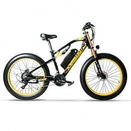 HMEI Bici elettriches HMEI Bicicletta elettrica Pieghevole Bici elettrica per Adulti 750W Motore 4.0 Fat Tire Beach Bicicletta elettrica 48V 17Ah Batteria al Litio Ebike Bicycle (Colore : Black Yellow)