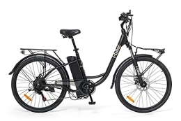i-Bike Bici elettriches i-Bike City Easy S ITA99, Bicicletta elettrica a pedalata assistita Unisex Adulto, Nero, 46 cm