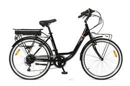 i-Bike  i-Bike, City Easy Urban, Bicicletta Elettrica a Pedalata Assistita, Unisex Adulto, Nero, Taglia Unica