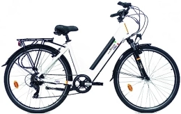 i-Bike Bici elettriches i-Bike City Easy Vivaldi, Bicicletta elettrica Unisex Adulto, Bianco, Standard
