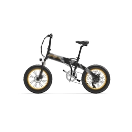 IEASE Bici elettriches IEASEddzxc Electric Bicycle Folding Electric Bicycle Mens Mountain Bike Snow Electric Bike 20inch Cycling E Bike (Color : Yellow)