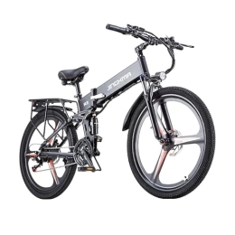 KETELES Bici elettriches KETELES Bicicletta pieghevole bicicletta elettrica mozzo integrato Ebike 48v 12.8ah batteria al litio 26 pollici pneumatici adulti 26 pollici e bici  (2 batterie)