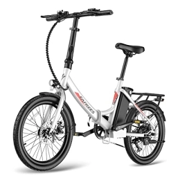 Kinsella Bici elettriches Kinsella Bicicletta elettrica pieghevole F20 Light 250W 20 "City Bike elettrica 14.5Ah (bianco come neve)