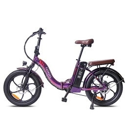 Kinsella Bici elettriches Kinsella F20 Pro - Bicicletta elettrica pieghevole per adulti, senza genere, da 20 pollici, bicicletta elettrica da città da 250 W, batteria da 18 A, Shimano 7 V. Meriti di avere (viola rosa)