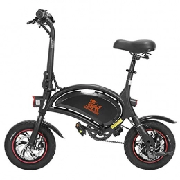 FreegoEV Bici elettriches Kugoo Kirin B1 Pro Bicicletta elettrica pieghevole, batteria 36v 250w, velocità fino a 25km / h, 40±3km a lungo raggio, 12" Pneumatici, E-Bike urbane Unisex per adulti