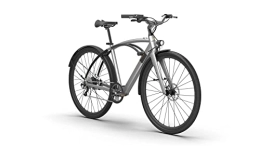 milanobike Bici elettriches milanobike SONDER city bike elettrica leggera e-Bike 3 velocità con FRAMEBLOCK e FRAMEBLOCK Care (S / M, Grigio)