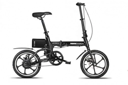 Momo Design New-York 16, Bicicletta Elettrica Pieghevole, 16'', Velocità 25km/h, Autonomia 35km, Unisex – Adulto, Nero