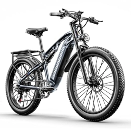 Generic  MX05 mountain bike elettrica per adulti, batteria ottagonale motore 48V15AH, bici elettrica a sospensione completa con pneumatici da spiaggia da 26 pollici con freni a doppio olio