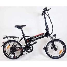 MYATU Bici elettriches Myatu Bicicletta elettrica pieghevole S1908 Nero 48V 250W 10.4Ah
