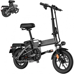 N&I Bici elettriches N&I 14'' Folding Electric Bike 350W Electric Commuter Bicycle with 48V 14.4AH Lithium Ion Battery Pedal Assist for Teenager Adults Loading 150kg / 330lbs