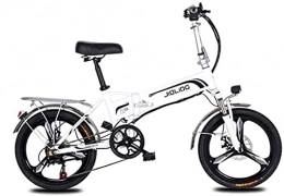 N&I Bici elettriches N&I Folding Electric Bikes for Adults Collapsible Aluminum Frame E-Bikes Dual Disc Brakes with 3 Riding Modes Lithium Battery Beach Cruiser for Adults