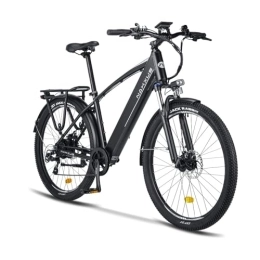 nakxus Bici elettriches nakxus Bicicletta elettrica 27M204, 27, 5", bici da trekking, E-Citybike, con batteria al litio da 36 V, 13 Ah, fino a 100 KM, motore da 250 W, conforme all'UE con app (nero)