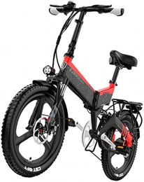 ZJZ Bici elettriches Pneumatico grasso per bici pieghevole 20 * 2, 4 "con batteria agli ioni di litio rimovibile da 48 V 10, 4 Ah / 12, 8 Ah motore da 400 W, ripetitore per bicicletta da montagna impermeabile da città 100-12