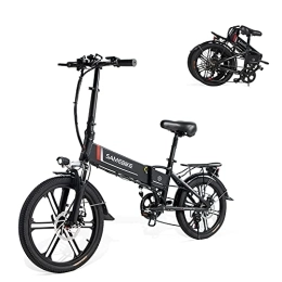 Samebike Bici elettriches SAMEBIKE 20LVXD30-II bici elettrica 48V 10.4AH batteria bici elettrica del pendolare della città a 20 pollici pieghevole bicicletta elettrica per gli adulti (nero)